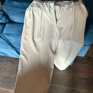 & Other Stories Beige Satin Trousers